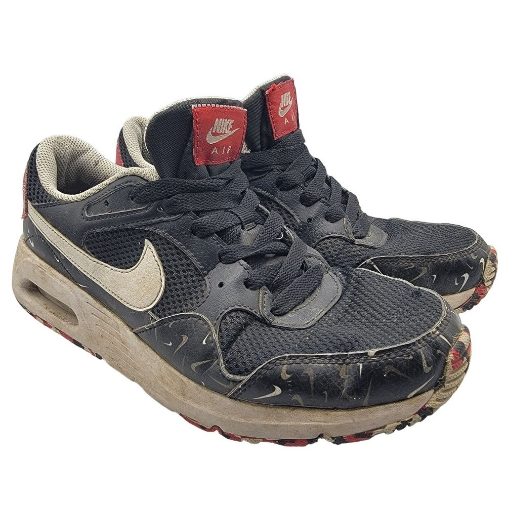 Nike Air Max SC Mens 7.5 Black White University Red Swooshfetti Shoes DM7587-001